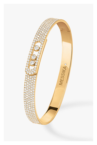 Move Noa Full Pavé SM Bangle in Yellow Gold Size L