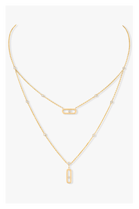Move Uno 2-row Necklace in Yellow Gold