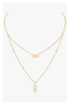 Move Uno 2-row Necklace in Yellow Gold