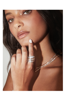 Baguette Diamond Wave Ring