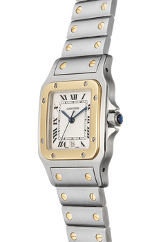 Santos Galbee Yellow Gold and Stainless Steel Quartz