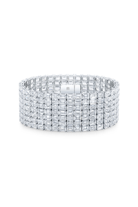 Emerald Cut Diamond Bracelet in White Gold