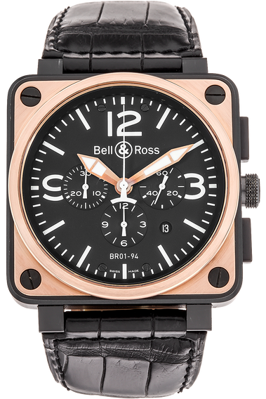 BR 01-94 Chronograph Rose Gold and PVD Stainless Steel Automatic