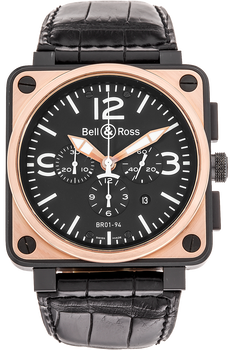 BR 01-94 Chronograph Rose Gold and PVD Stainless Steel Automatic