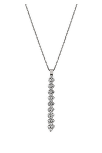 Brevetto 3-row Multi Size Pendant in White Gold