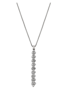 Brevetto 3-row Multi Size Pendant in White Gold