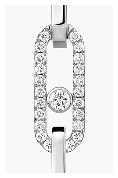 Move Link Transformable Earrings in White Gold