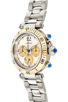 Pasha Diver Chronograph Yellow Gold and Stainless Steel Quartz