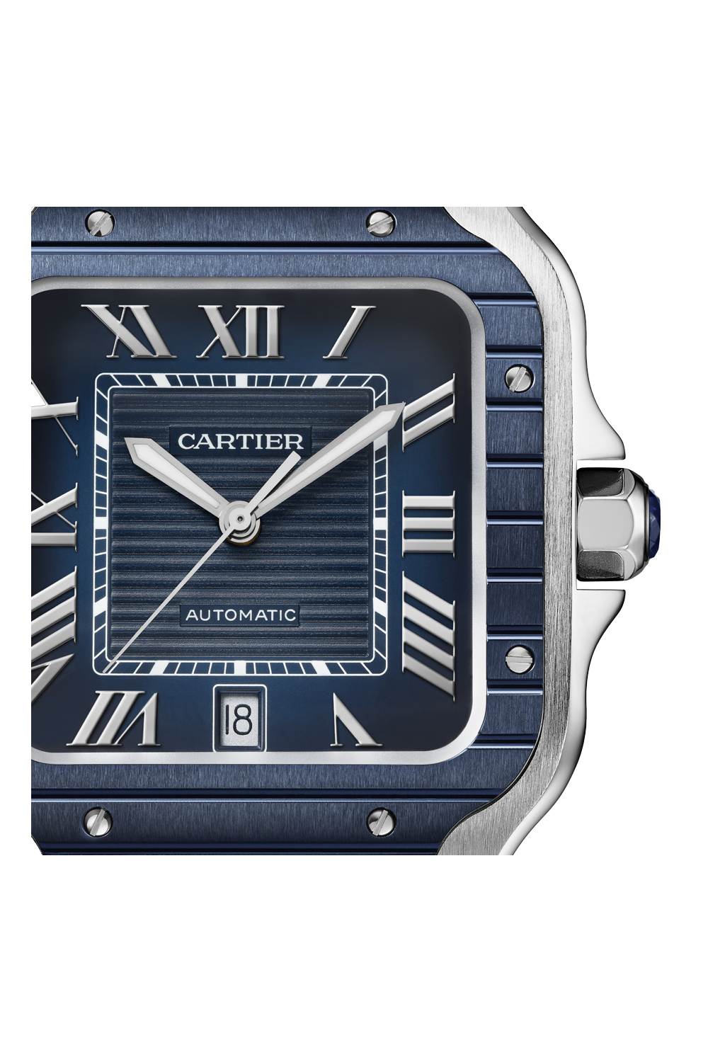 cartier santos watch blue
