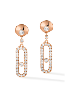 Move Uno Earrings in Pink Gold