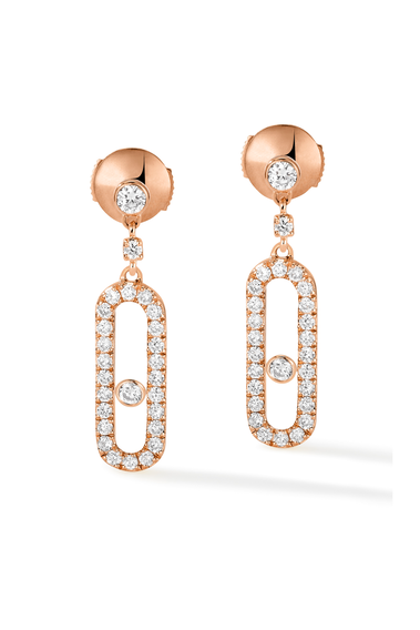 Move Uno Earrings in Pink Gold