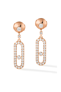 Pink gold diamond Stud earrings Move Uno