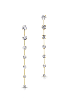 Bar Drop Earrings in Yellow Gold