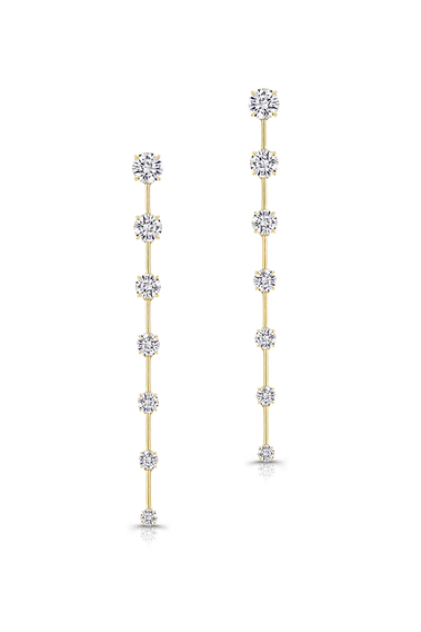 Bar Drop Earrings in Yellow Gold