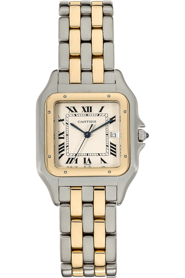Pre Owned Cartier Panthere Yellow Gold and Stainless Steel Automatic