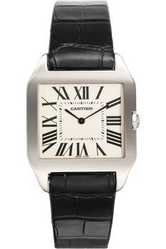 Cartier santos dumont white gold discount