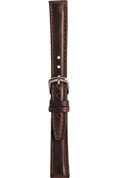18 mm Brown Oil-Tanned Leather Strap