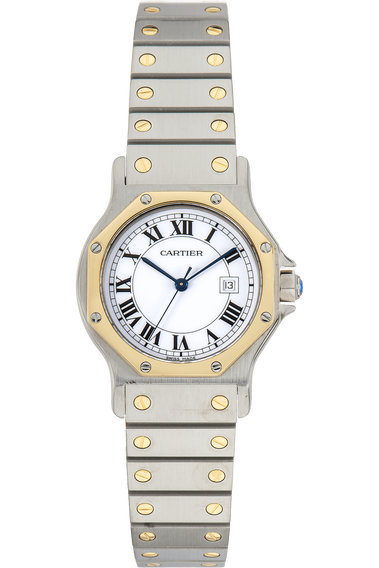 Santos Yellow Gold and Stainless Steel Quartz