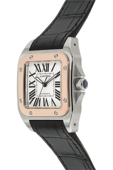 Santos 100 Rose Gold and Stainless Steel Automatic