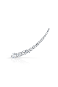 Right Ear Climber in White Gold