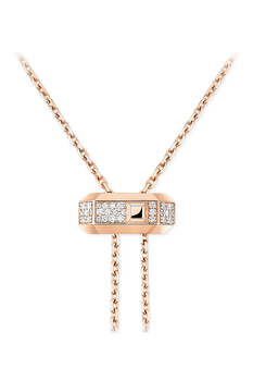 Moderniste Pav&eacute; Tie Necklace