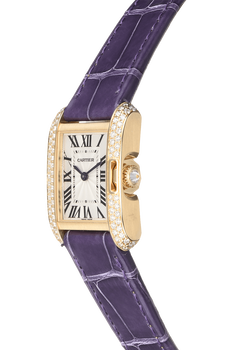 Tank Anglaise Small Yellow Gold Quartz