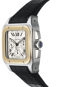 Santos 100 Chronograph Yellow Gold and Stainless Steel Automatic