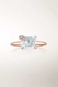 Peekaboo Aquamarine Ring