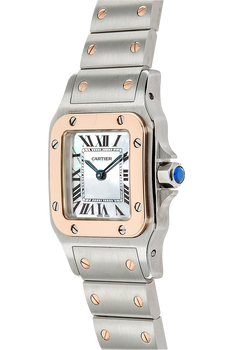 Santos Galbee Rose Gold and Stainless Steel Quartz