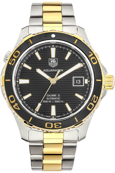 Aquaracer 500M Calibre 5 Yellow Gold and Stainless Steel