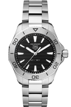 Aquaracer Quartz Mens Black Steel Watch