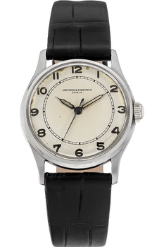 Round Circa 1940s Stainless Steel Manual
