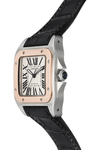 Santos 100 Rose Gold and Stainless Steel Automatic