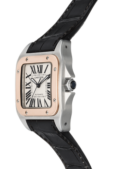 Santos 100 Rose Gold and Stainless Steel Automatic