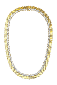 Golden Stacker Diamond Tennis Necklace