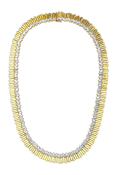Golden Stacker Diamond Tennis Necklace