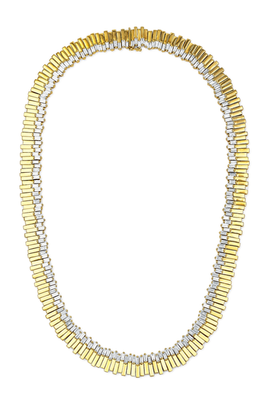 Golden Stacker Diamond Tennis Necklace