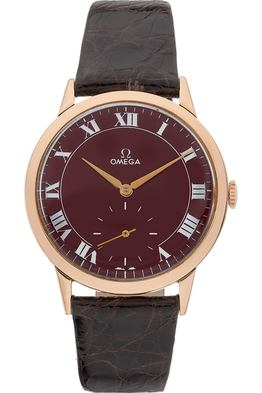 Round Circa 1940s Rose Gold Manual