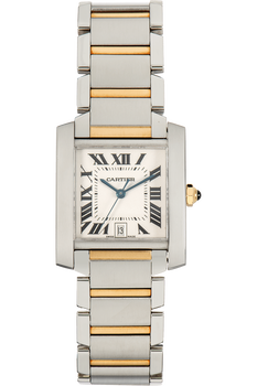 Tank Francaise Yellow Gold and Stainless Steel Quartz