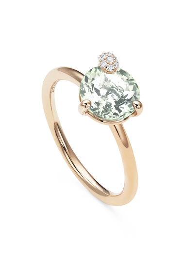 Peekaboo Prasiolite Ring