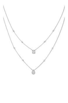 My Twin 2-row Necklace in White Gold