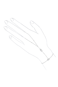 Move Uno Hand Bracelet in White Gold