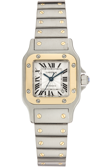 Santos Galbee Yellow Gold and Stainless Steel Automatic