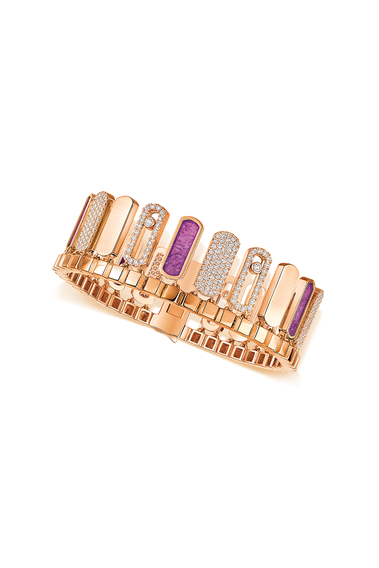 Bucherer Exclusive Move Iconica Lepidolite Bracelet in Pink Gold Size M
