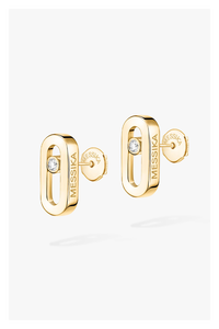 Move Uno Stud Earrings in Yellow Gold