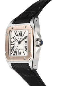 Santos 100 Rose Gold and Stainless Steel Automatic