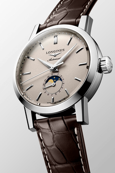 The Longines 1832 40mm Moonphase Alligator Strap