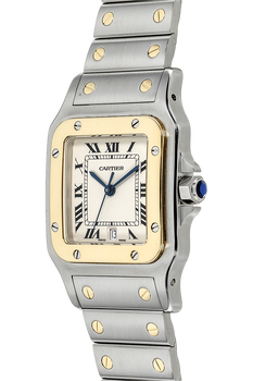 Santos Galbee Yellow Gold and Stainless Steel Quartz