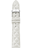 16MM Whisper White Quilted Strap