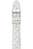 16MM Whisper White Quilted Strap